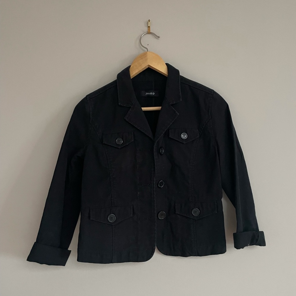 Black Button Up Casual Jacket | Jacob Jr